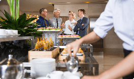 Restaurant chef preparing food